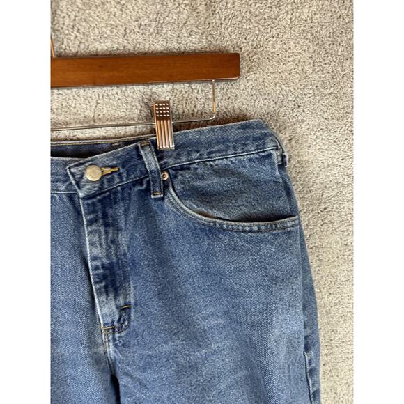 Wrangler Jeans Mens 34x29 Blue Relaxed Fit Denim Five Pocket Zip Fly 975-60WDR - Picture 3 of 15